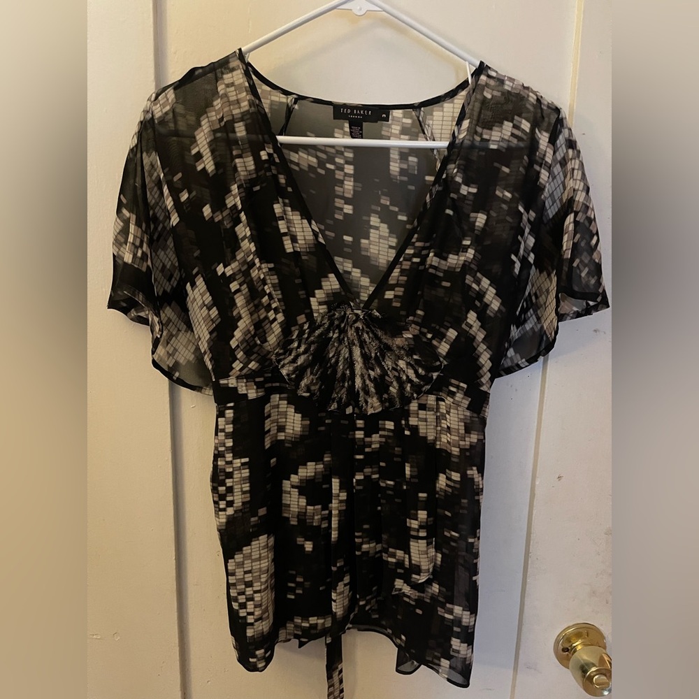 Ted Baker Black and Gray Women's Top
